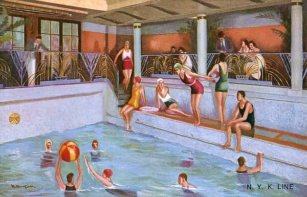 Swimming Pool aboard a ship of the NYK Line