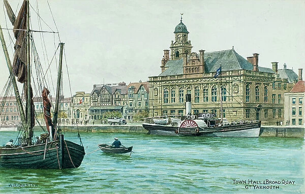 Town Hall and Broad Quay, Great Yarmouth, Norfolk