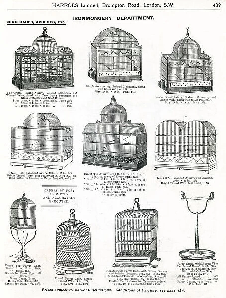 Trade catalogue for bird cage aviaries 1911
