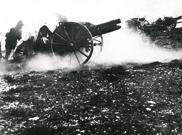 Turkish artillery in action, WW1