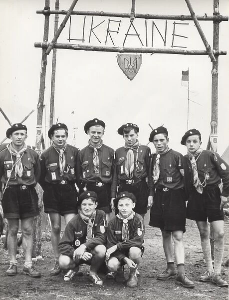 Ukrainian scouts from Germany at a camp