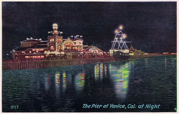 The Venice Pier at Night, Venice Beach, California