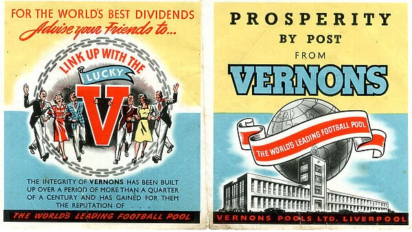 Vernons Pools, Liverpool, publicity leaflet