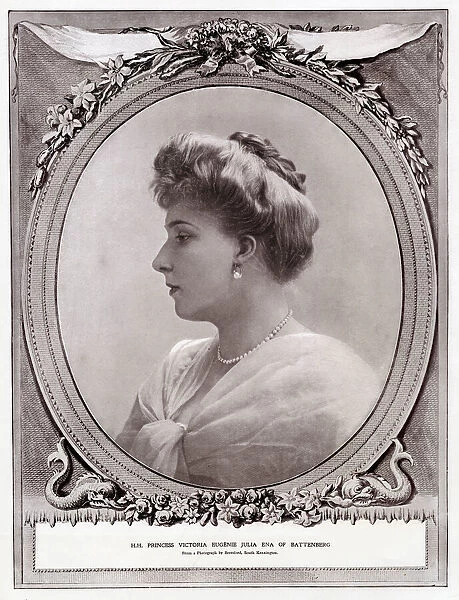 Victoria Eugenie of Battenberg (1887 - 1969), Queen of Spain as the wife of King Alfonso