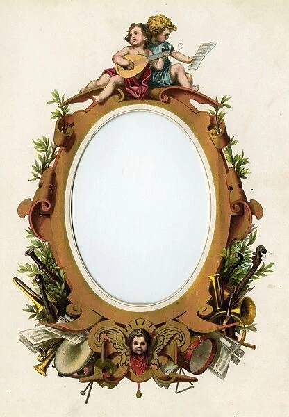 Victorian Photo Album - oval mirror design