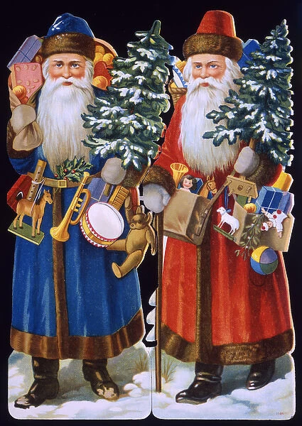 Two Victorian scraps, Father Christmas