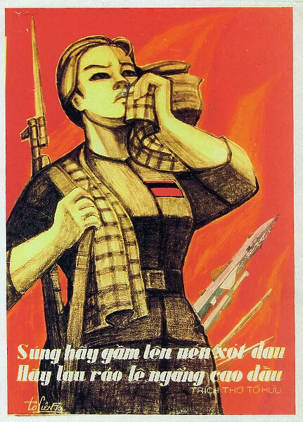 Vietnamese Patriotic Poster - Hold your head high