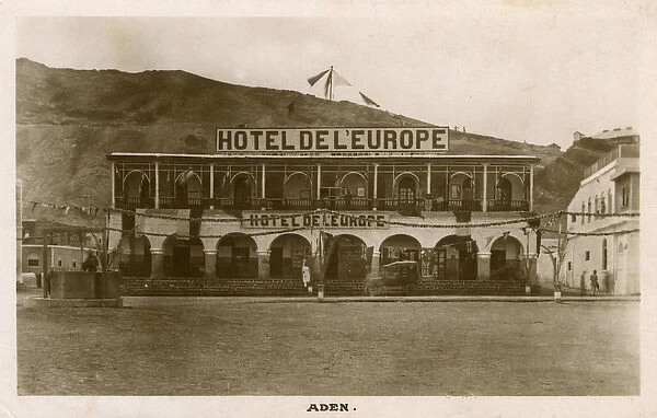 Front view of the Hotel de l Europe, Steamer Point, Aden