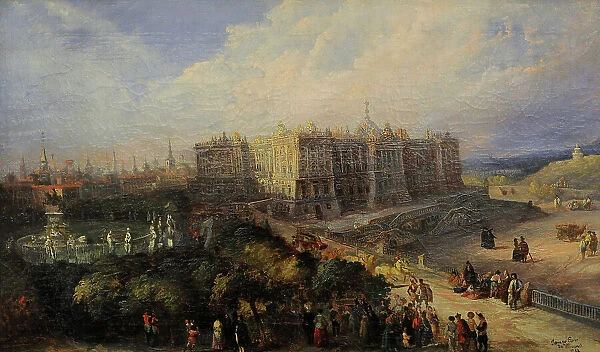 View of the Royal Palace of Madrid by Genaro Perez Villaamil