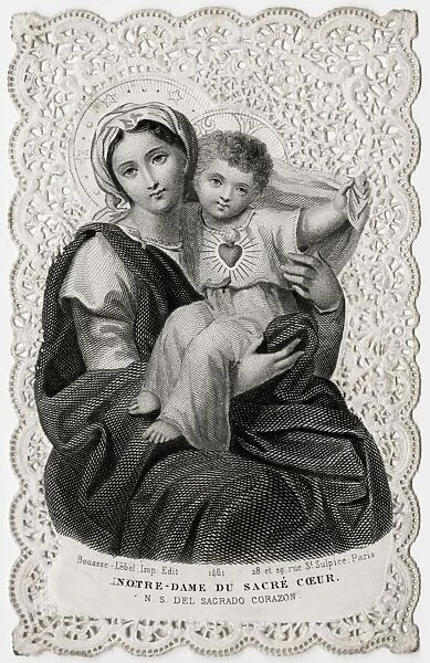 The Virgin Mary and Baby Jesus - Devotional Card