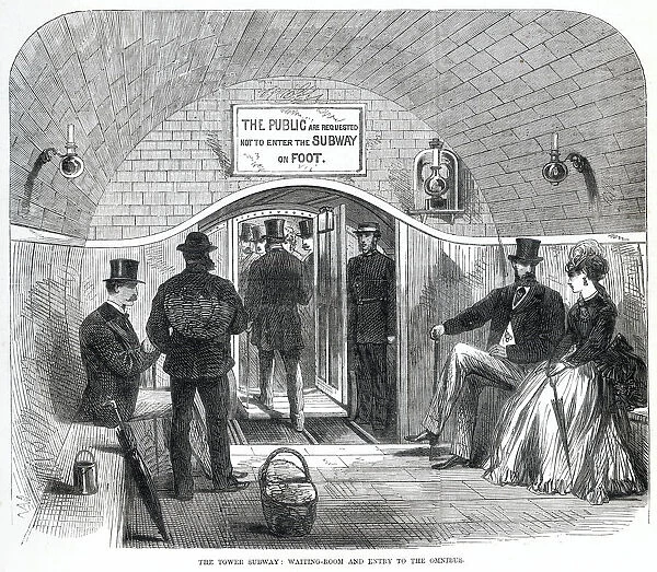Waiting room at Tower Hill underground station 1870