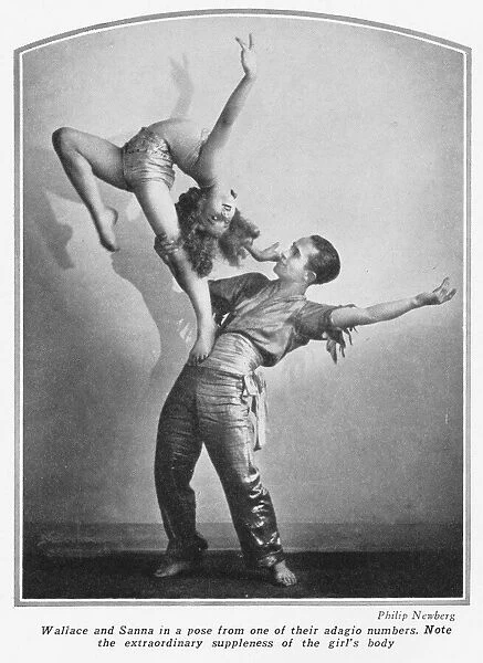 Wallace and Sanna in one of their adagio dance numbers, 1928