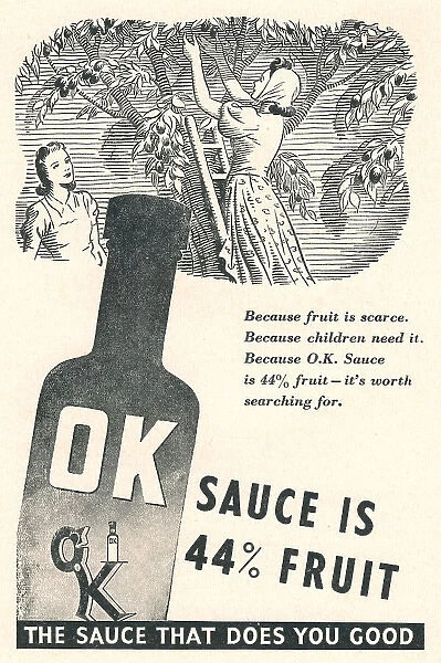 Wartime O. K. Sauce Advertisement