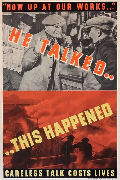 Wartime poster warning against careless talk