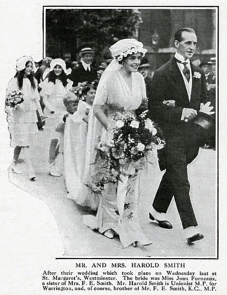 Wedding of Mr Harold Smith and Miss Joan Furneaux