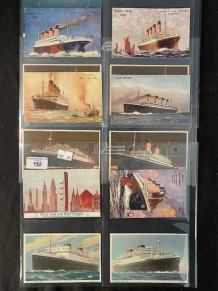 White Star Line - ten assorted colour postcards
