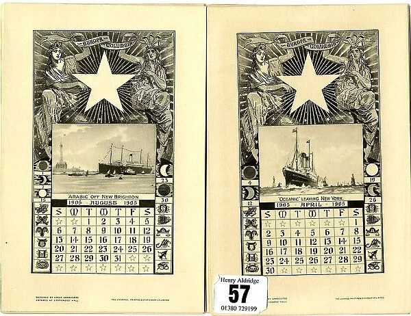 White Star Line, calendar