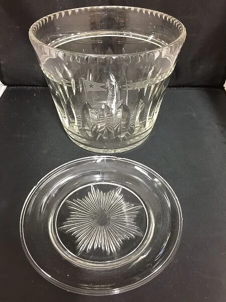 White Star Line - crystal ice bucket and glass side plate