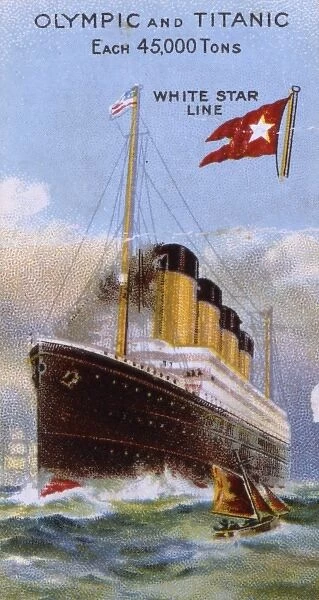 White Star Line Olympic and Titanic trade card
