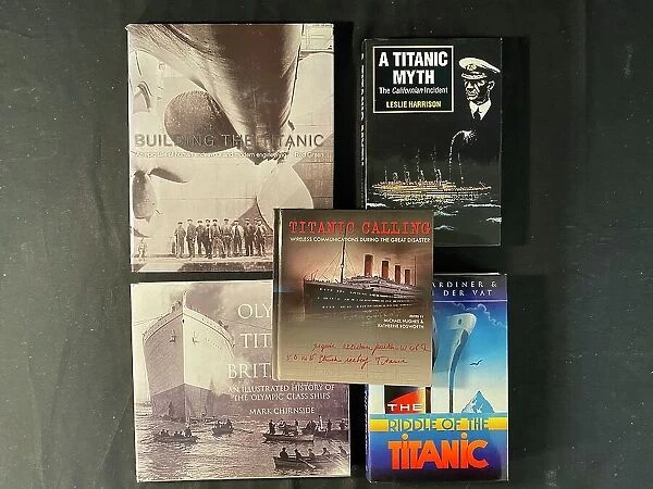 White Star Line, RMS Titanic - five book covers