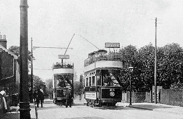 Whitton Tram Terminus, Ipswich early 1900's