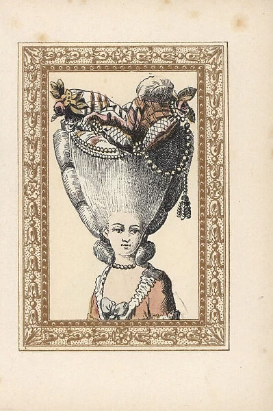 Woman in the Asiatic hairstyle, 1770s