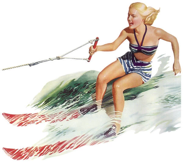 Woman Waterskiing Date: 1948