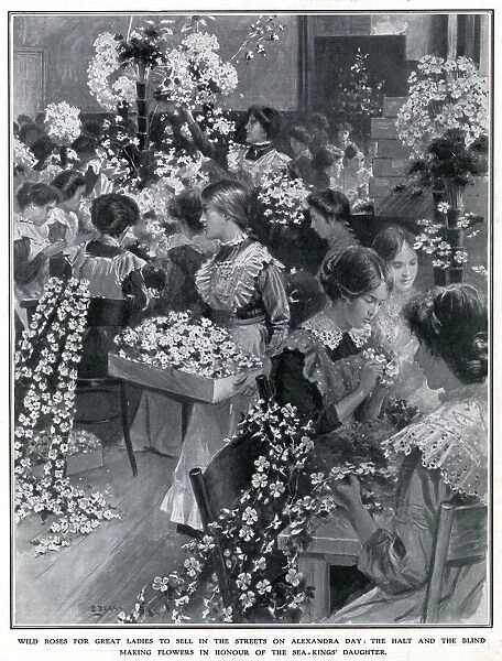 Women making flowers 1912
