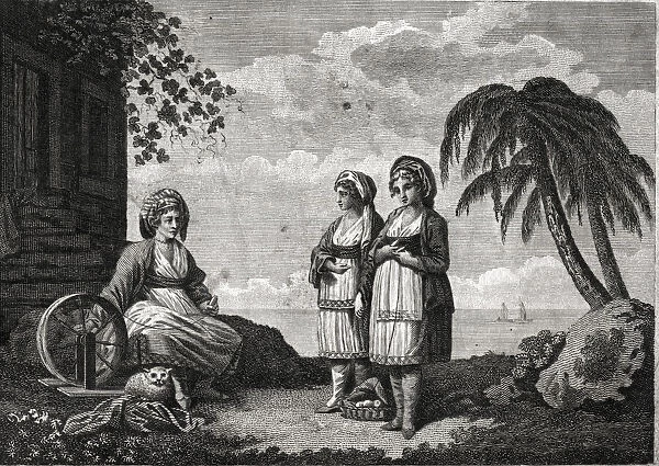 Women of Nio (Ios) island, Greek Archipelago