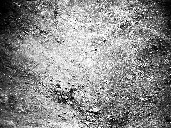 WW1 - Battle of Guillemont - A mine crater in