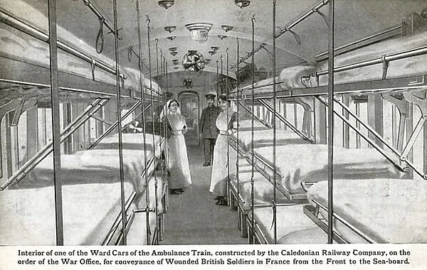 WW1 - A ward car of an Ambulance Train