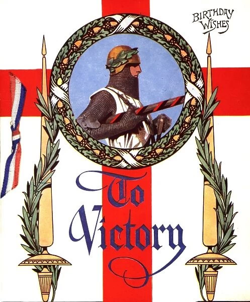 WW2 birthday card, To Victory