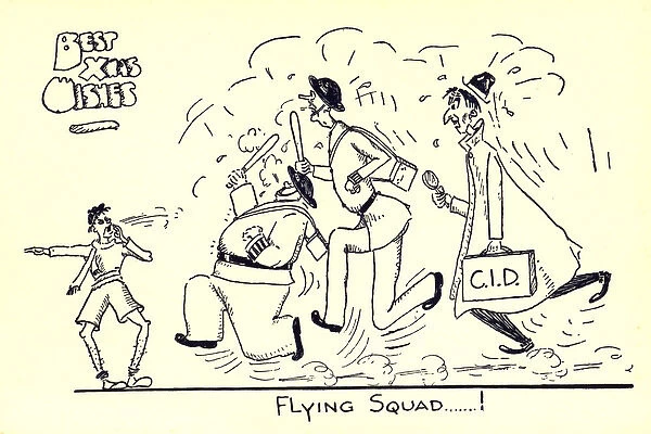 WW2 Christmas card, Flying Squad