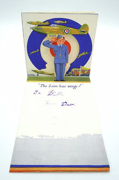 WW2 Greetings Card, The Lion Has Wings