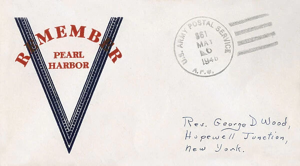 WW2 - Remember Pearl Harbour - Patriotic envelope