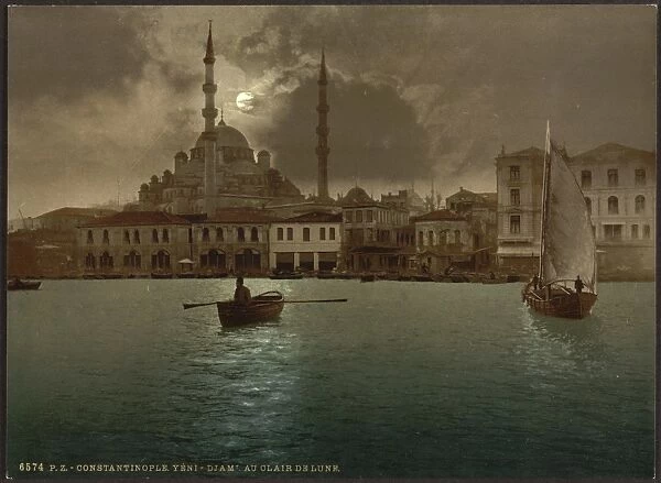 Yeni-Djama (i. e. Yeni Cami) by moonlight, Constantinople, T