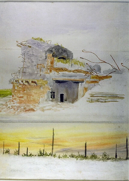 Ypres - German bunker with observation post on top
