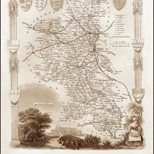 1840s Victorian Map of Buckinghamshire