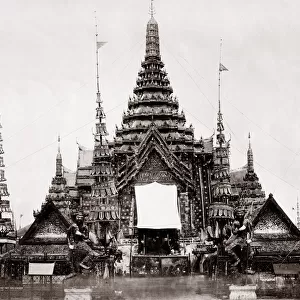 1861 Siam Thailand cremation Queen Debrasindra