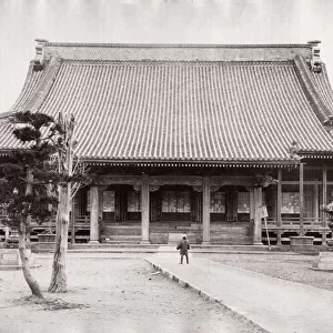1871 Japan - Nishi Monzeki temple Yedo Tokyo burned 1872 - from The Far East magazine