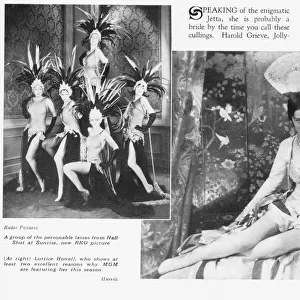 Two 1930 Hollywood scenes one of dancers in Half