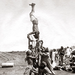 Acrobats, India, circa 1880s