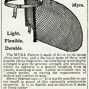 Advert for American Braided Wire bustles 1887