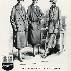 Advert for Aquascutum coats 1925