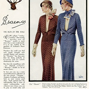 Advert for Braemar Scotlands knitwear 1933