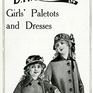 Advert for D. H Evans girls school uniforms 1915