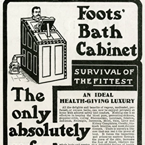Advert for Foots patent cabinet bath 1902
