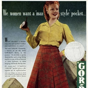 Advert for Gor-ray Koneray pocket skirts 1943