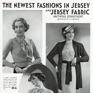 Advert for Jays jersey knitwear for women 1937