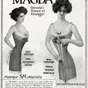 Advert for Le Magda womens corsets 1910